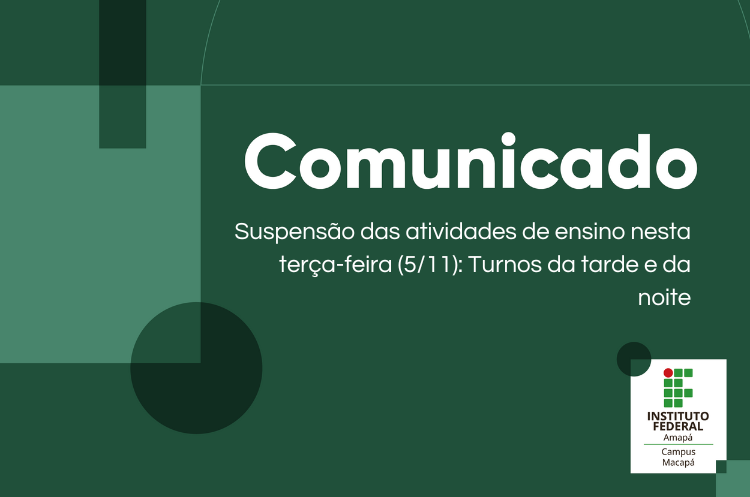 Suspensão das aulas desta terça (5/11)